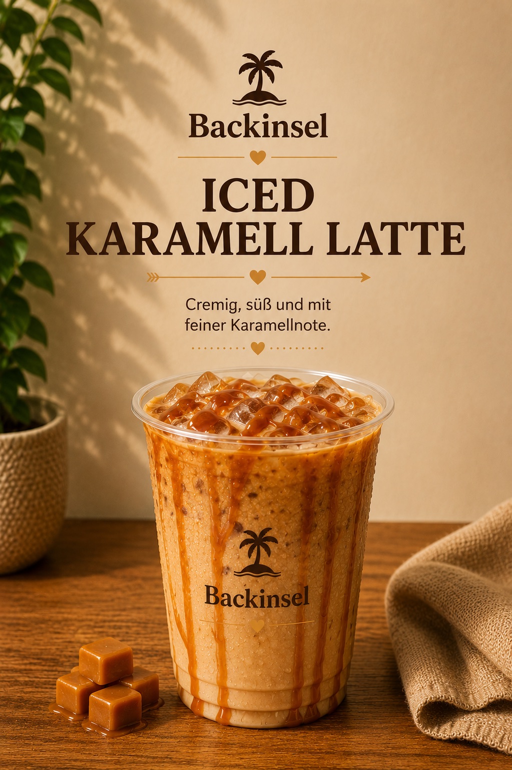 Iced Karamell Latte — cremig, süß und mit feiner Karamellnote